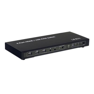 4 Port KVM Switch - HDMI USB 2.0 & Audio